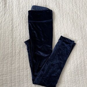 Athleta Girl Velvet Navy Leggings